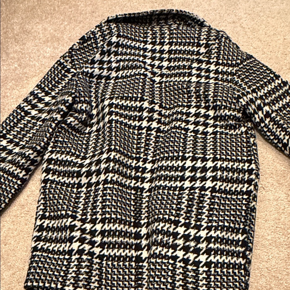 Avec Les Filles Black and White Pea Coat - Picture 3 of 4